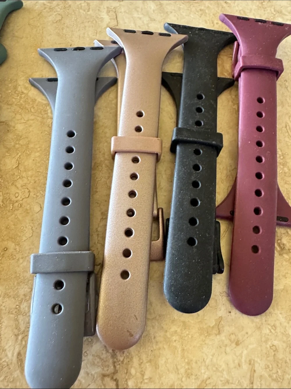 8 Mixed Silicone Apple Watch Bands - Multiple Colors